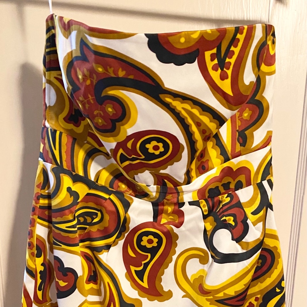 Strapless silk dress